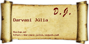 Darvasi Júlia névjegykártya